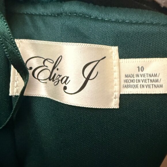 Eliza J NWT One Shoulder Stretch Velvet Gown Sz 10 - Picture 3 of 10